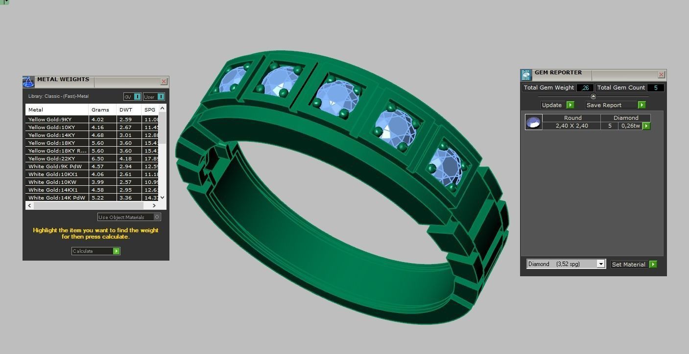 Diamond ring 0320 3D printable model 11- 3D print model_15