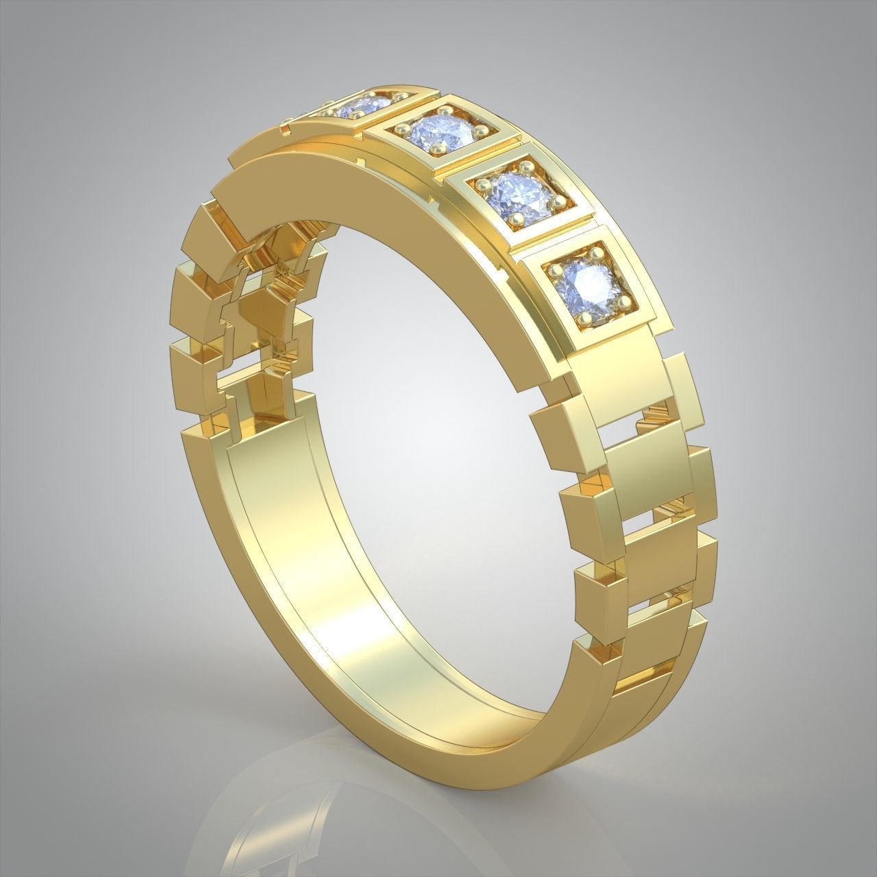 Diamond ring 0320 3D printable model 11- 3D print model_5