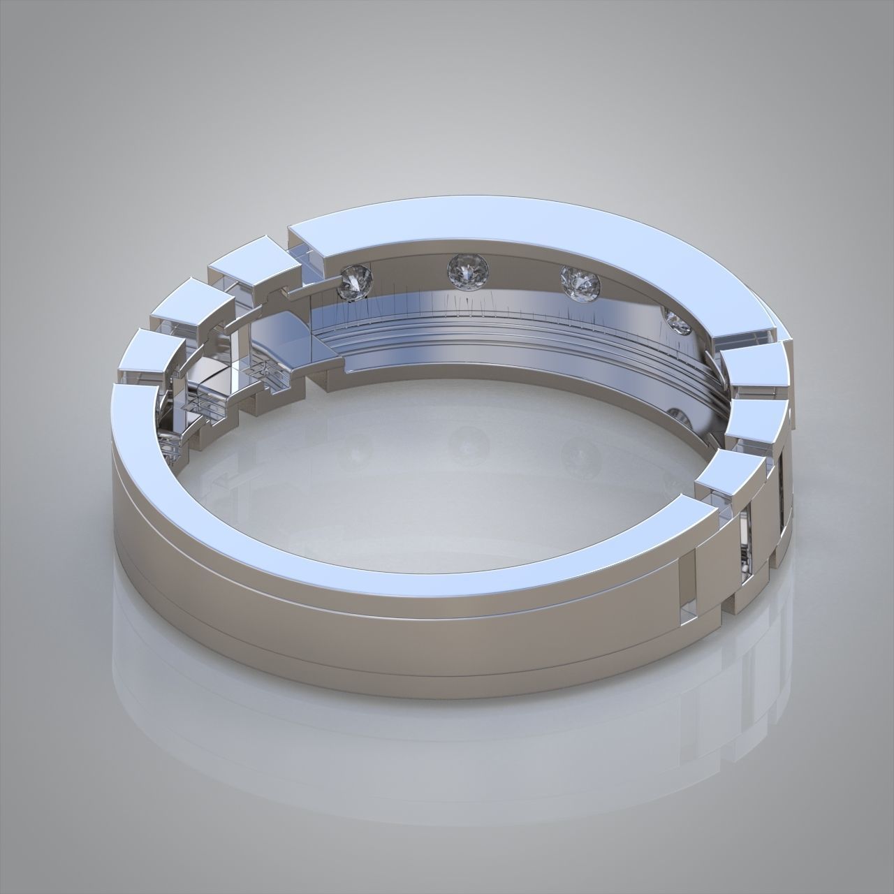 Diamond ring 0320 3D printable model 11- 3D print model_10