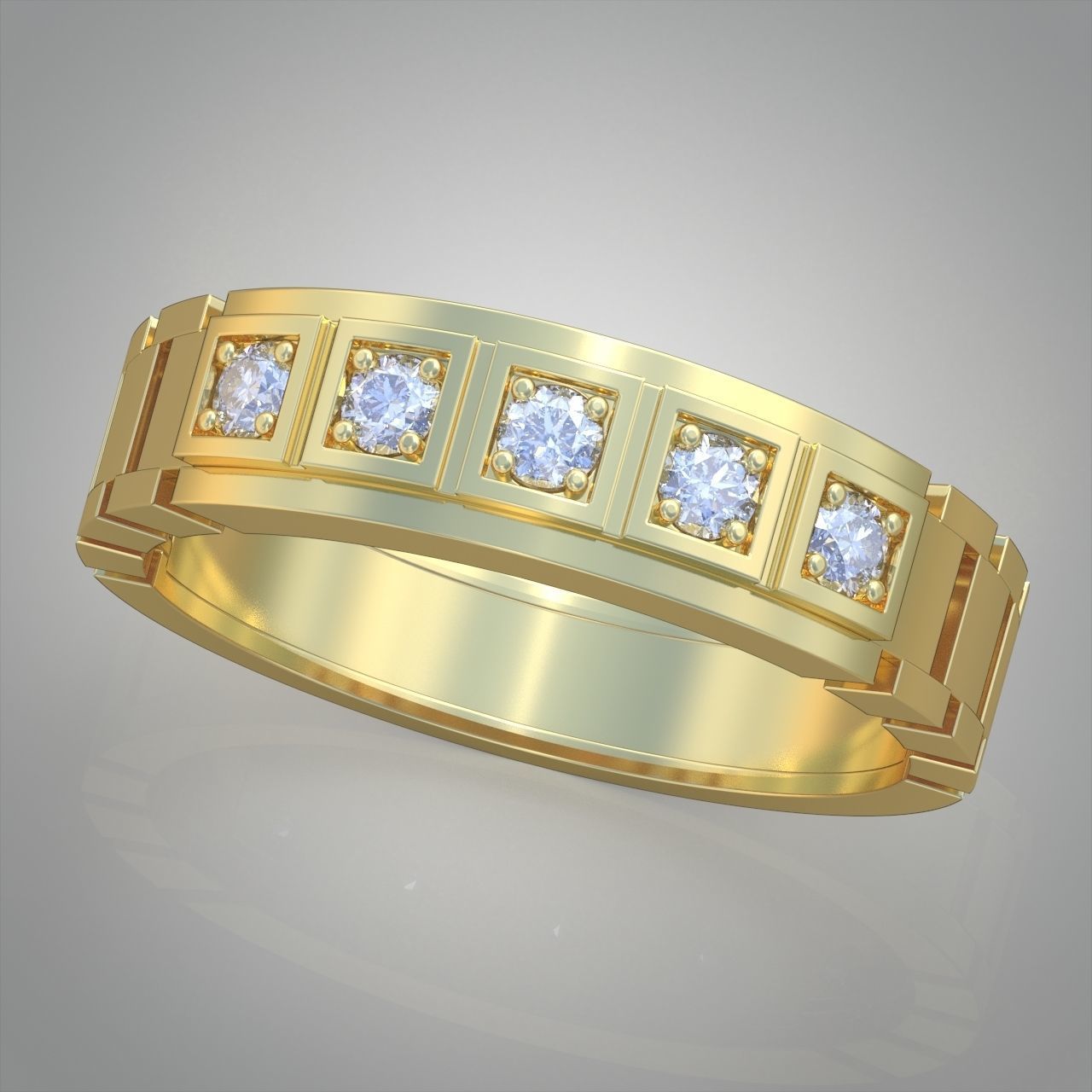 Diamond ring 0320 3D printable model 11- 3D print model_2