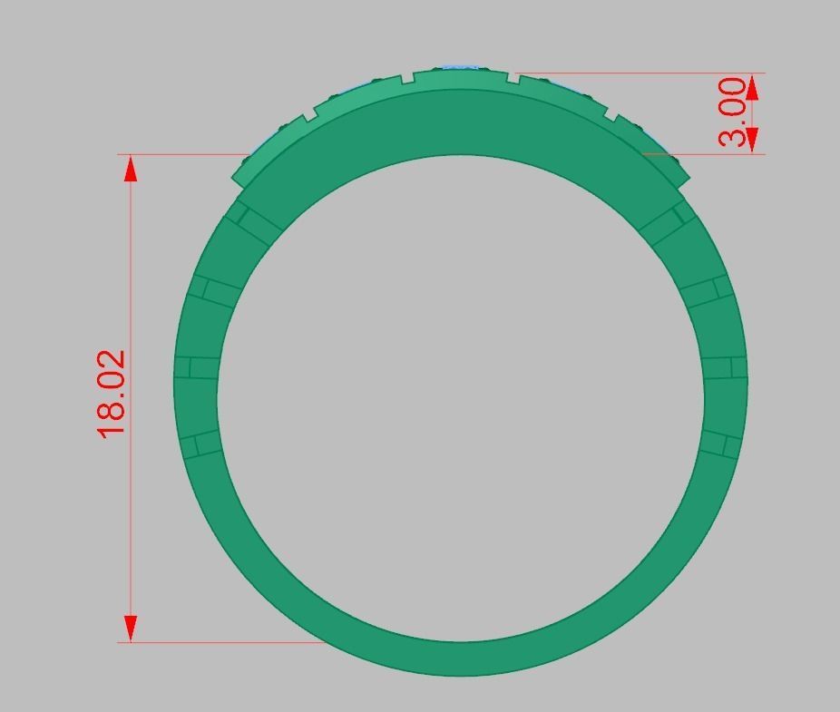Diamond ring 0320 3D printable model 11- 3D print model_14