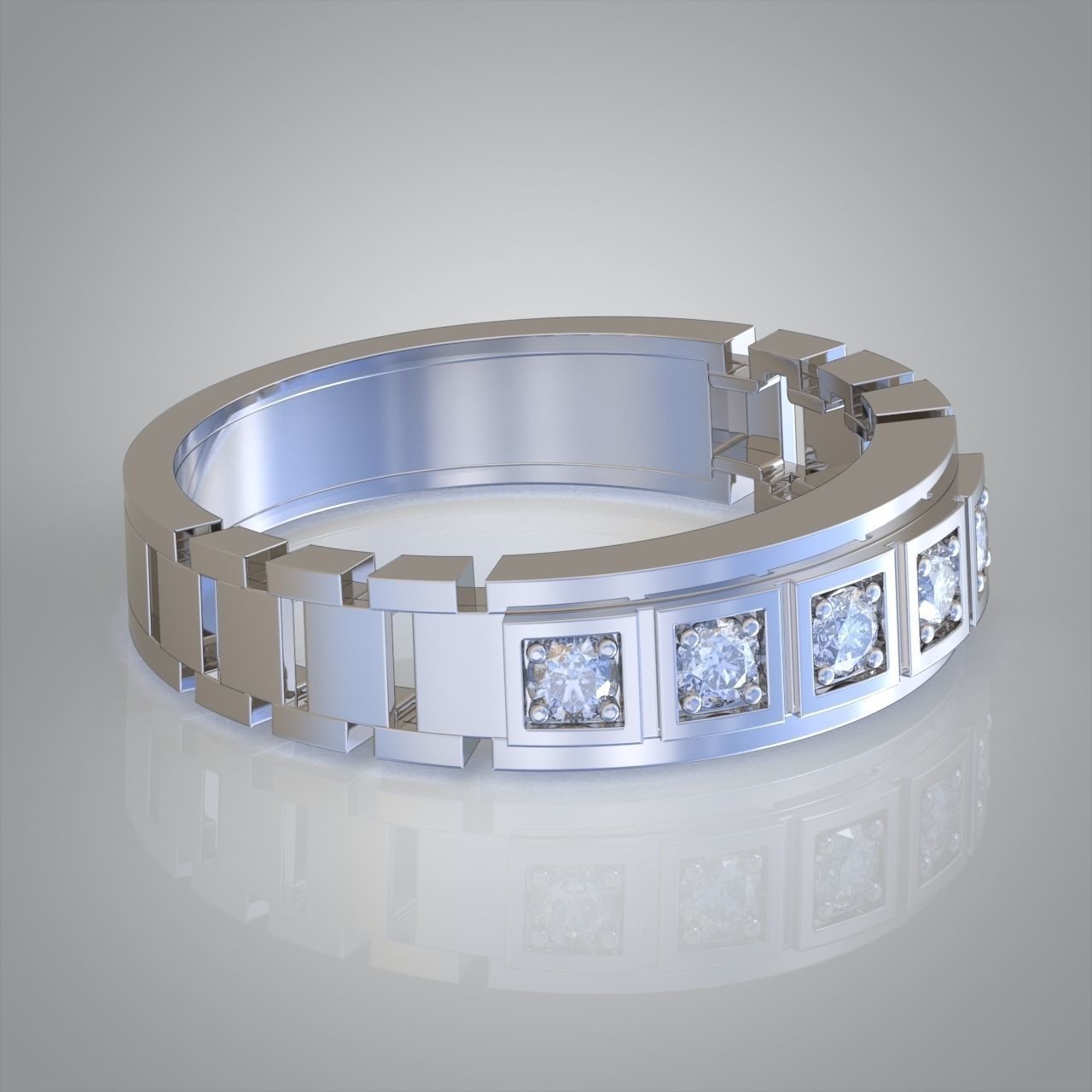 Diamond ring 0320 3D printable model 11- 3D print model_1