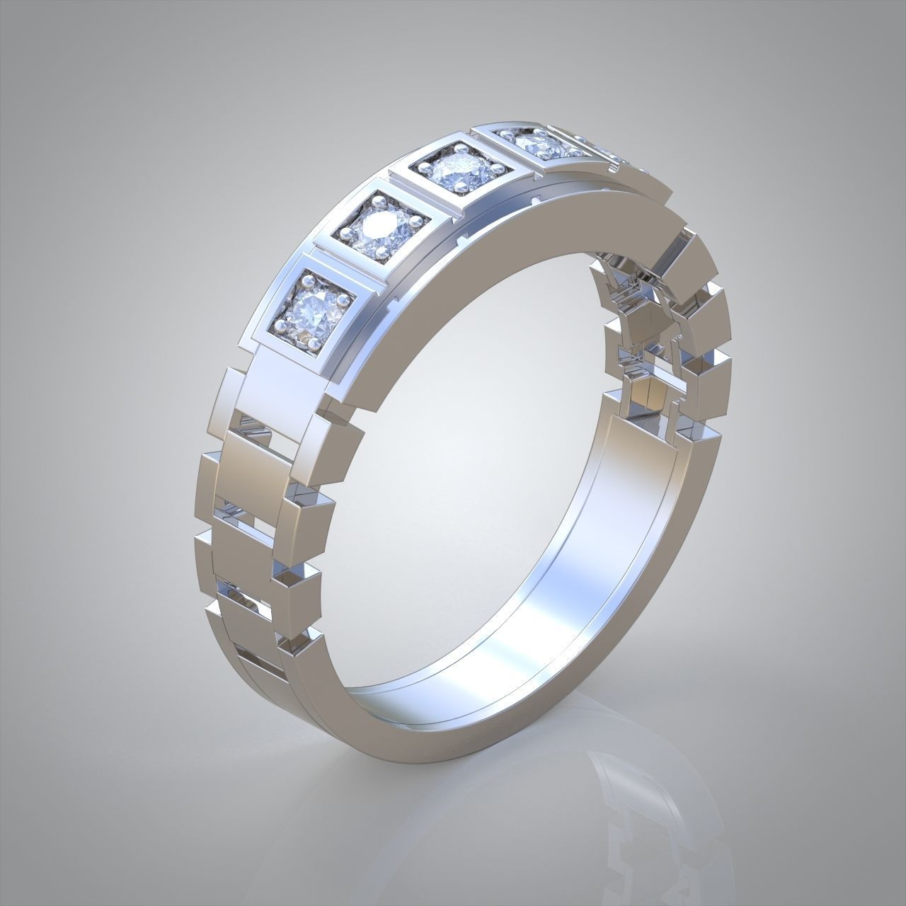 Diamond ring 0320 3D printable model 11- 3D print model_7