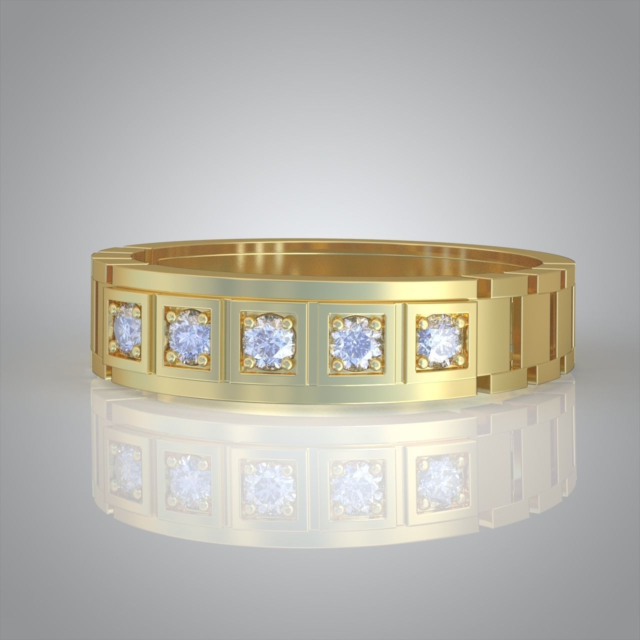 Diamond ring 0320 3D printable model 11- 3D print model_9