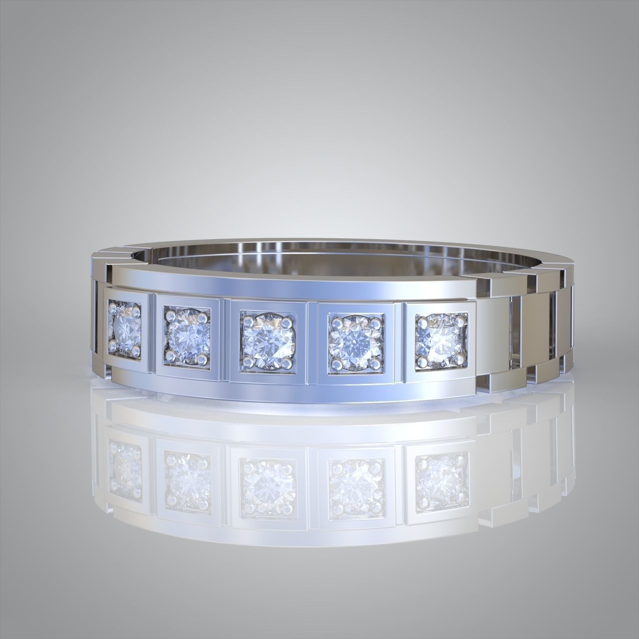 Diamond ring 0320 3D printable model 11- 3D print model_8