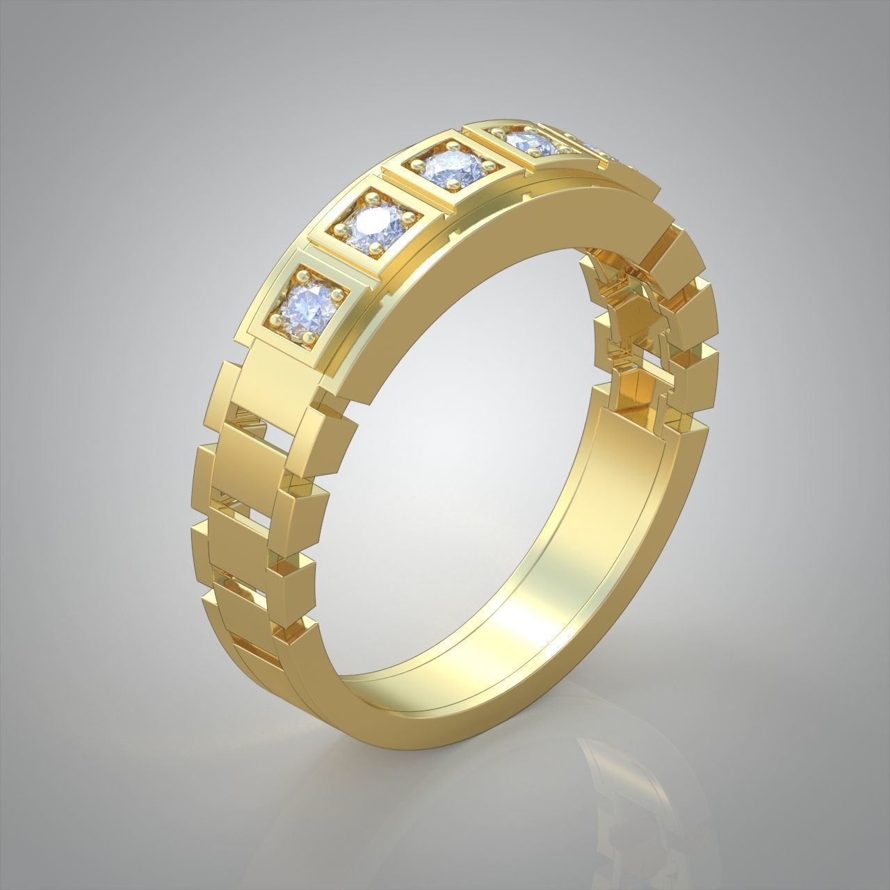 Diamond ring 0320 3D printable model 11- 3D print model_6