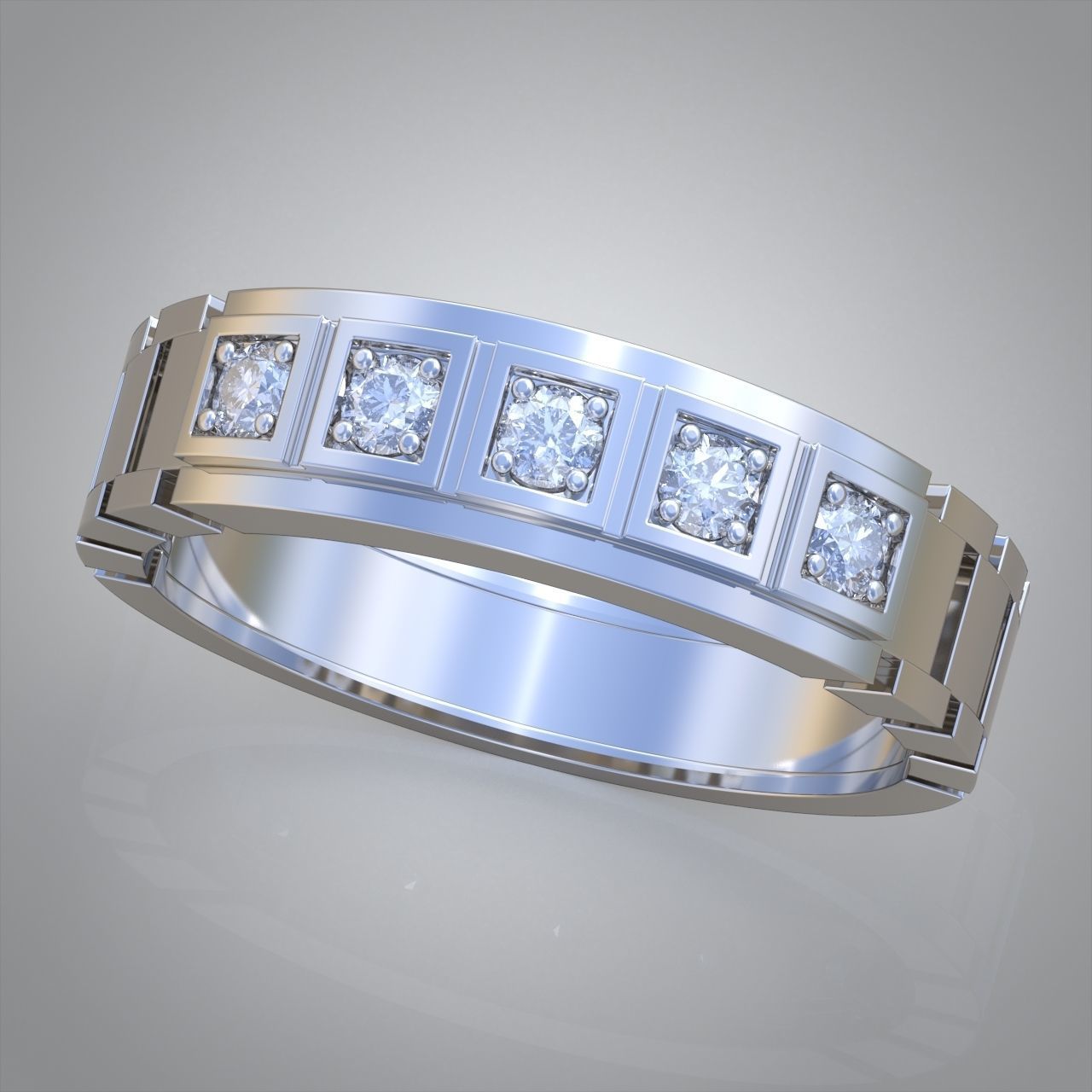 Diamond ring 0320 3D printable model 11- 3D print model_3