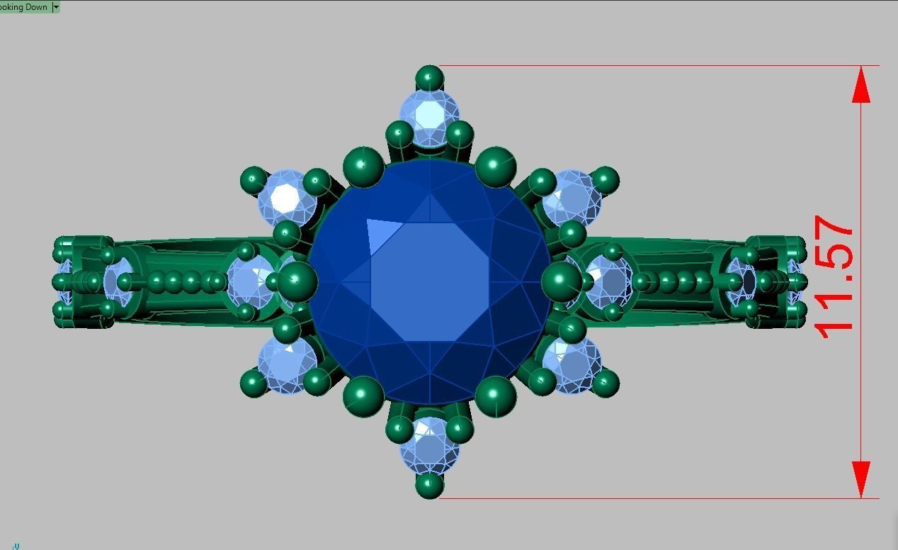 Diamond ring 0322 3D printable model 18 3D print model_11