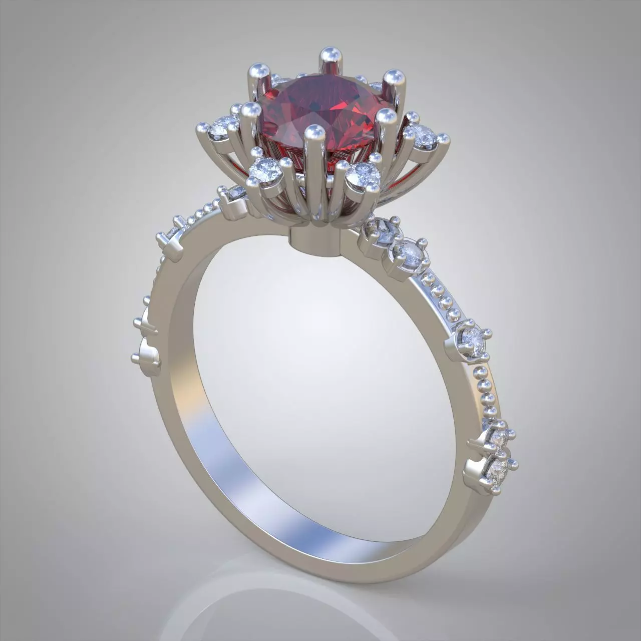 Diamond ring 0322 3D printable model 18 3D print model_0