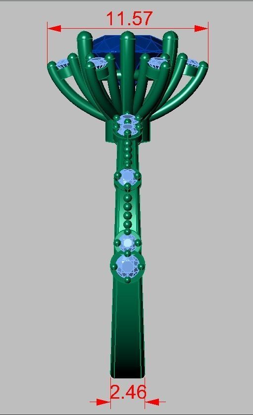 Diamond ring 0322 3D printable model 18 3D print model_14