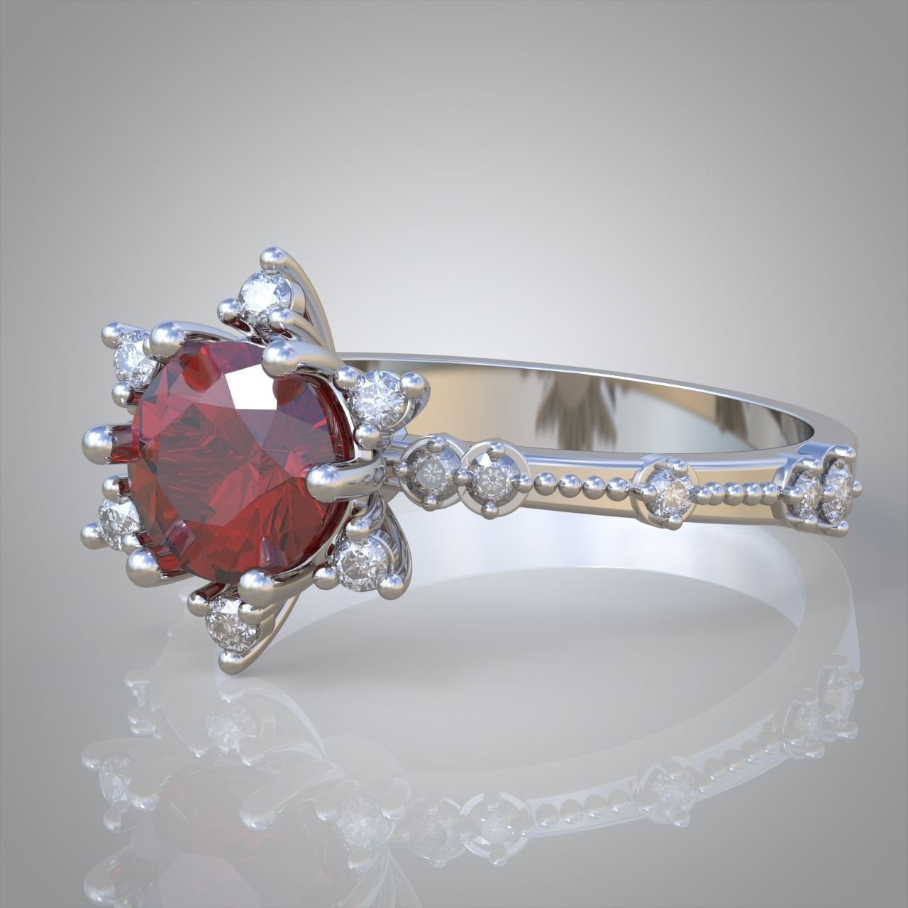 Diamond ring 0322 3D printable model 18 3D print model_1