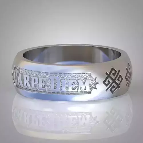 Capre Diem ring 0324 3D printable model 11