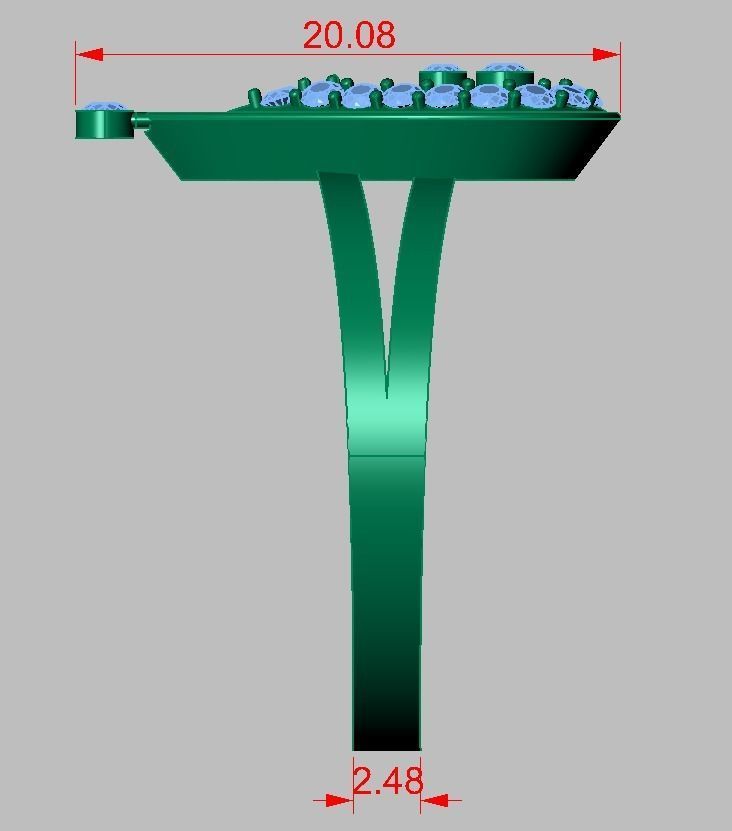 Diamond ring 0327 3D printable model 3D print model_13
