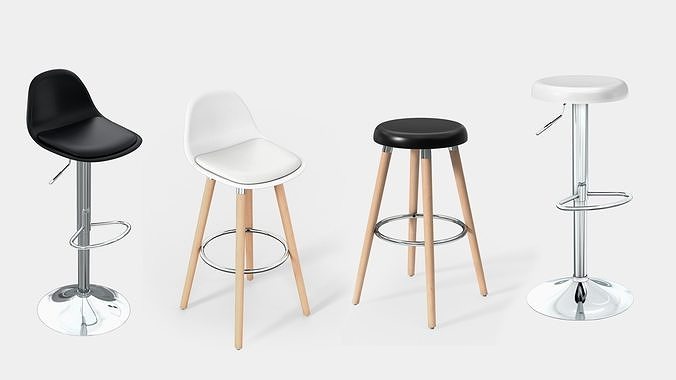 Bar Stool collection QS-D812 3D model