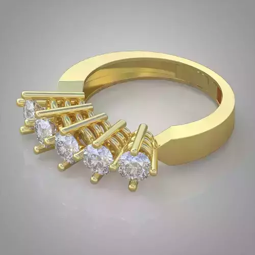 Diamond ring 0330 3D printable model 
