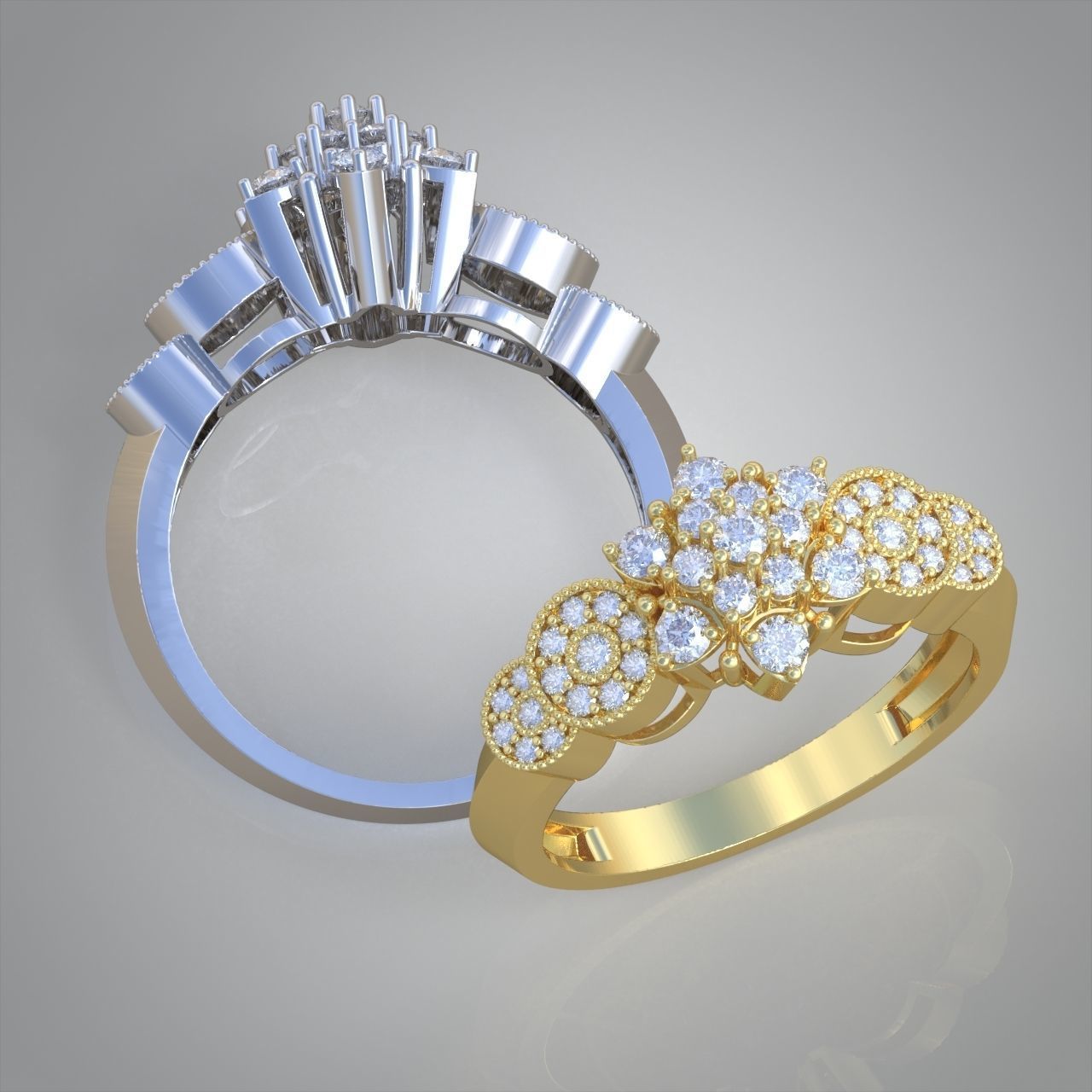 Diamond ring 0331 3D printable model12 3D print model_9