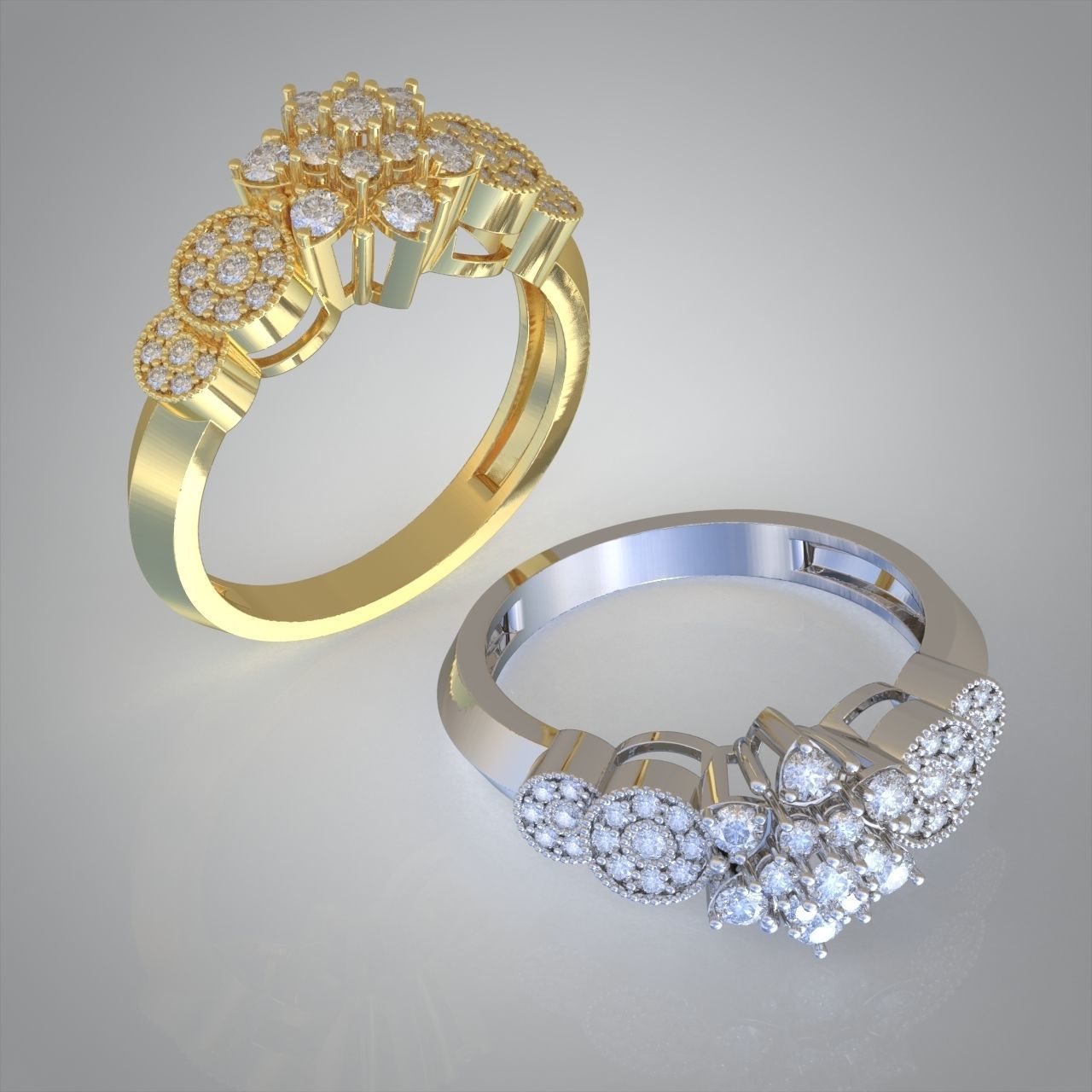 Diamond ring 0331 3D printable model12 3D print model_4