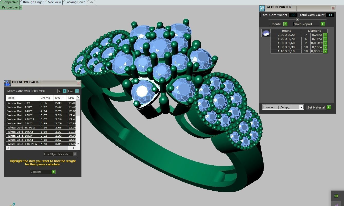 Diamond ring 0331 3D printable model12 3D print model_17