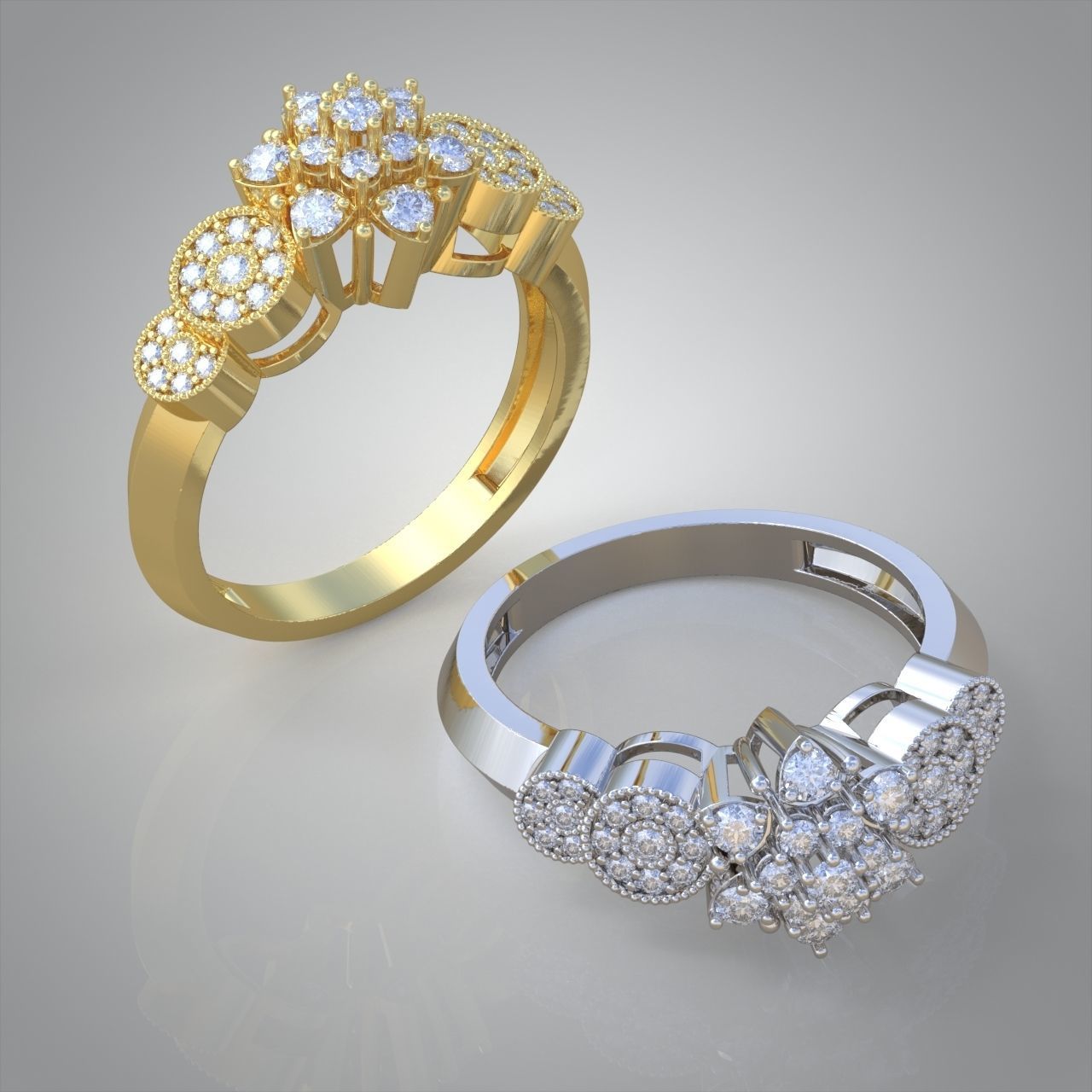 Diamond ring 0331 3D printable model12 3D print model_5