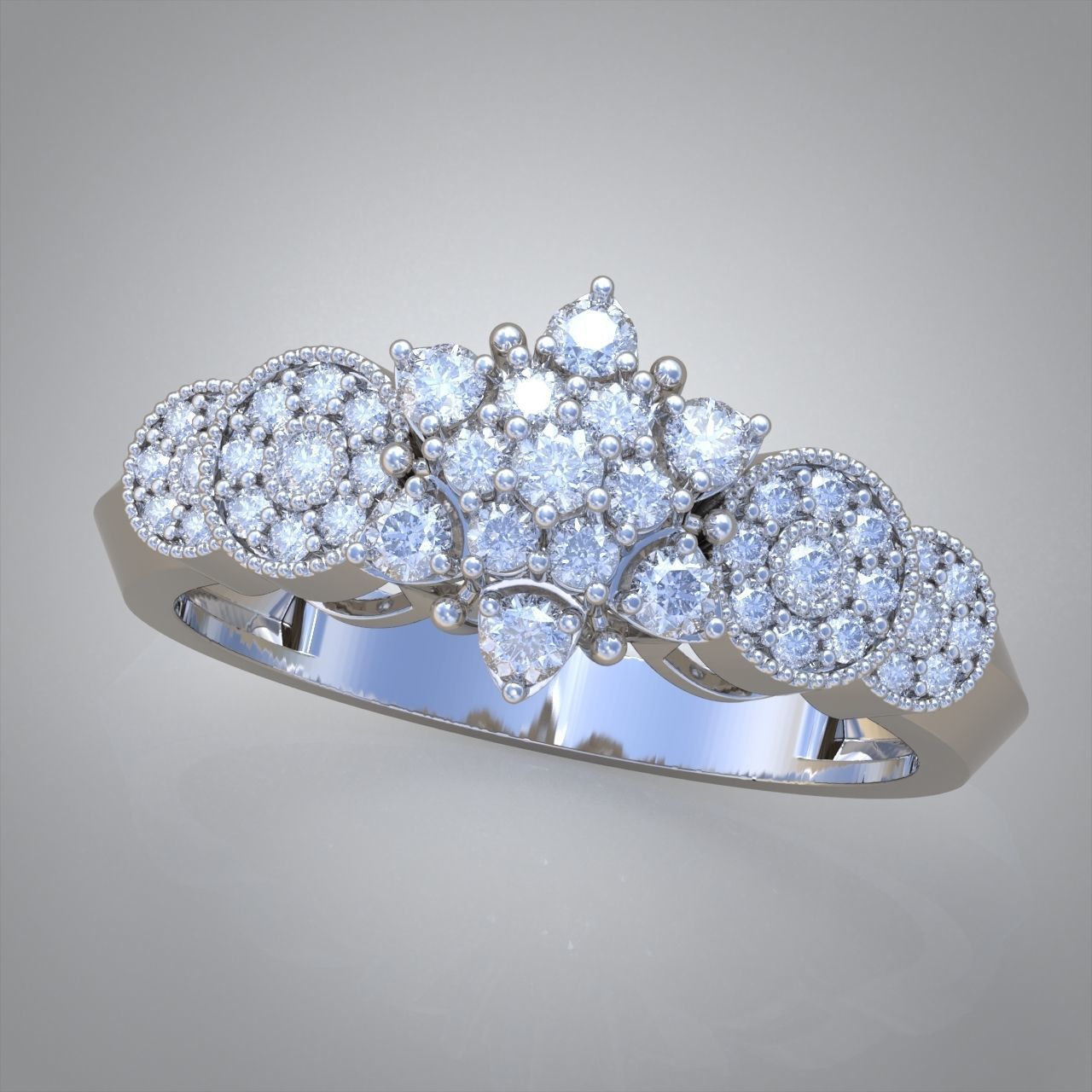 Diamond ring 0331 3D printable model12 3D print model_2