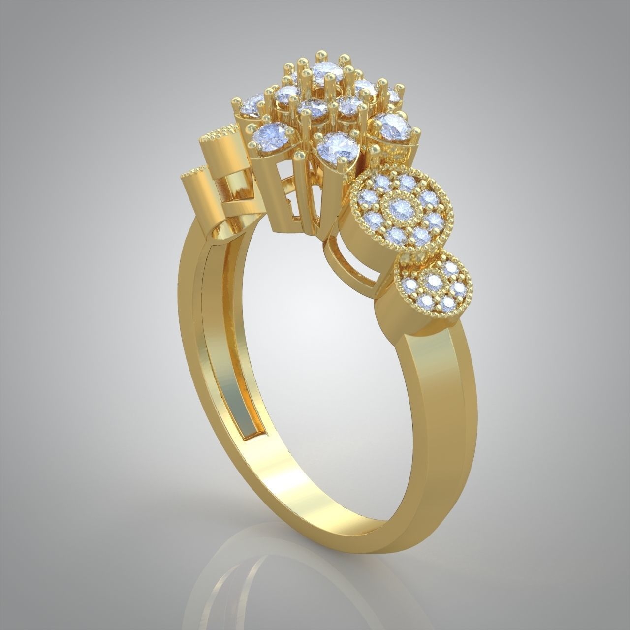 Diamond ring 0331 3D printable model12 3D print model_13