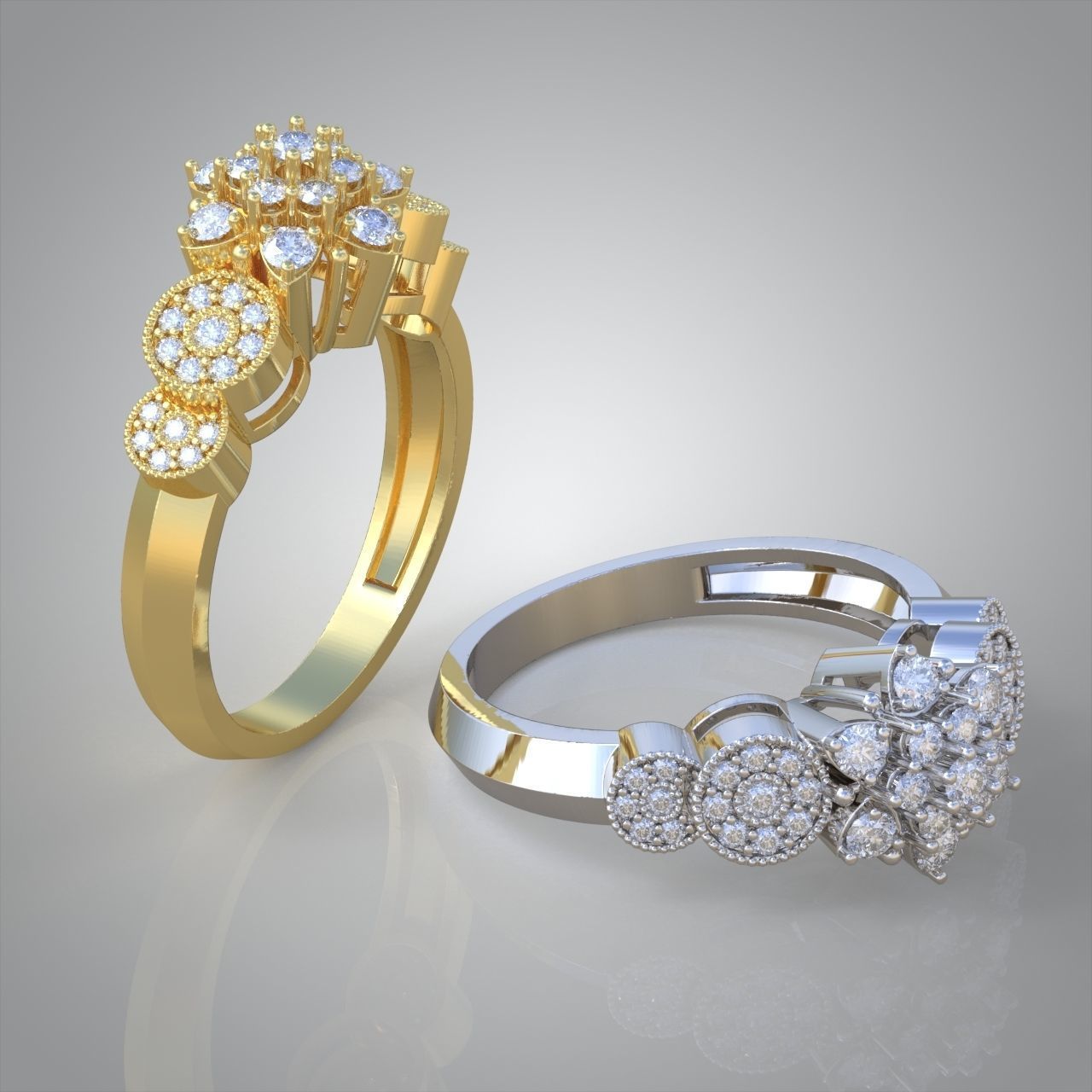 Diamond ring 0331 3D printable model12 3D print model_6