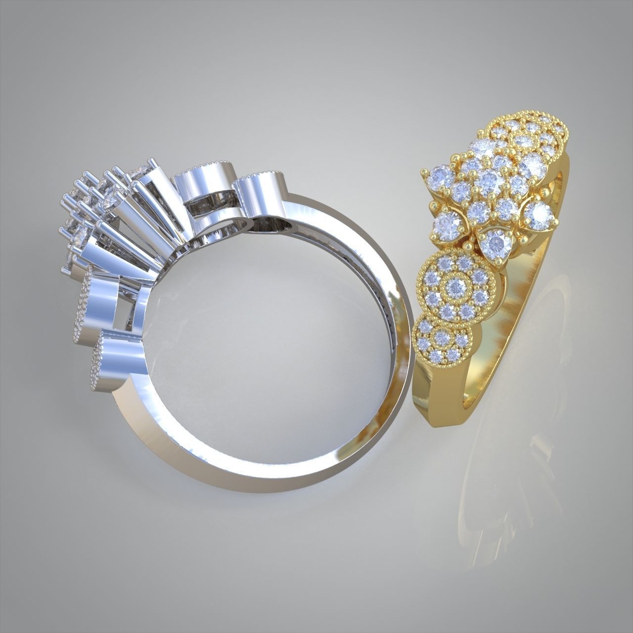 Diamond ring 0331 3D printable model12 3D print model_8