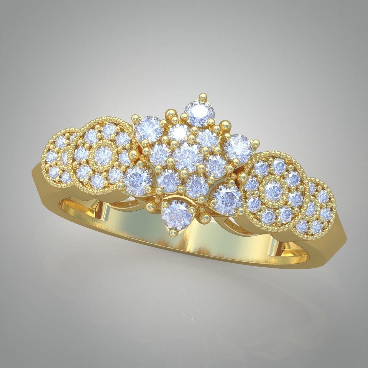 Diamond ring 0331 3D printable model12 3D print model_1