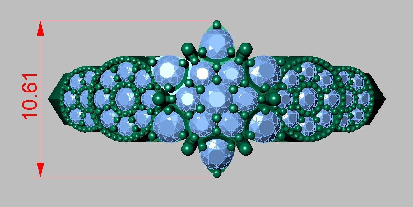 Diamond ring 0331 3D printable model12 3D print model_18
