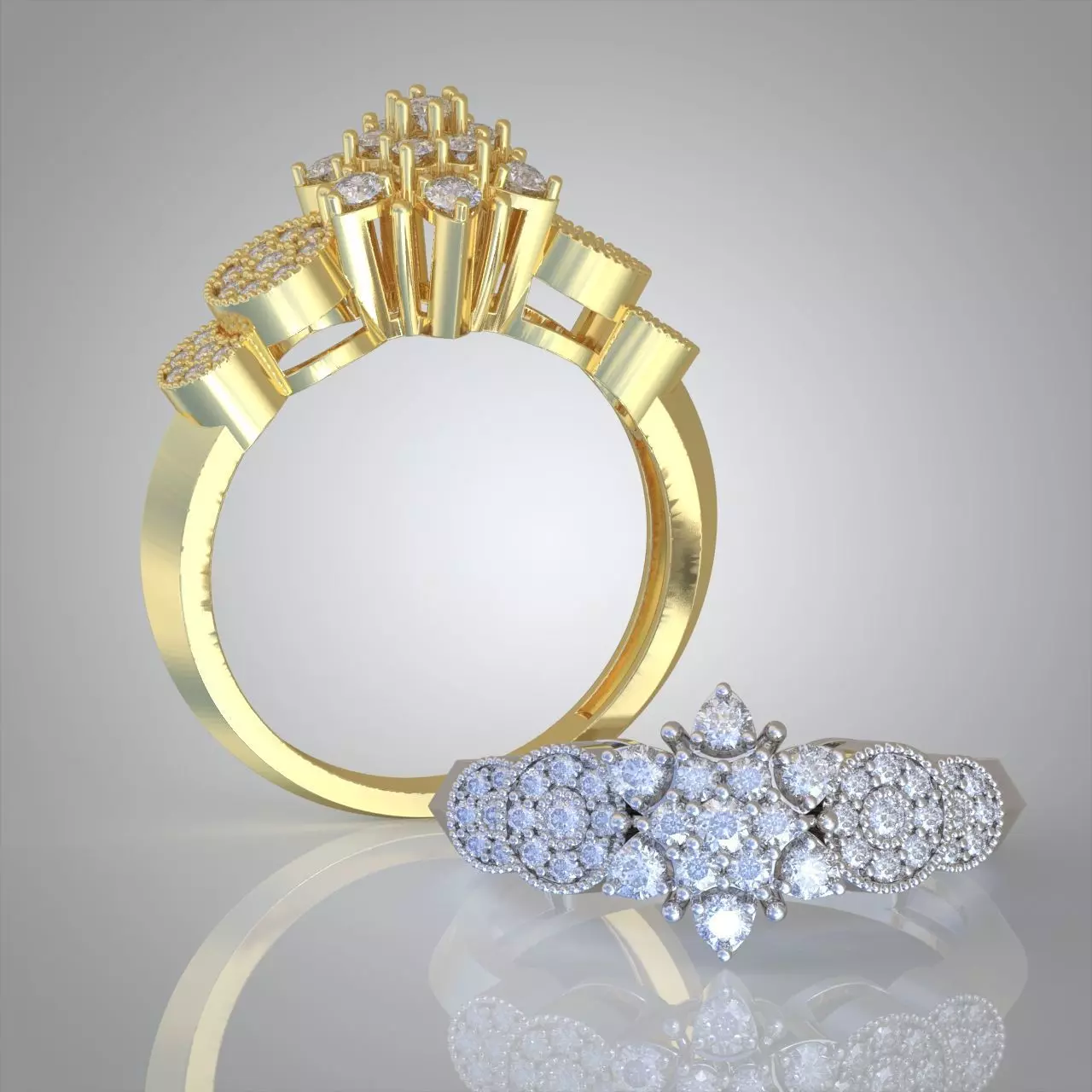 Diamond ring 0331 3D printable model12 3D print model_0