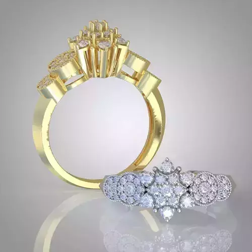 Diamond ring 0331 3D printable model12