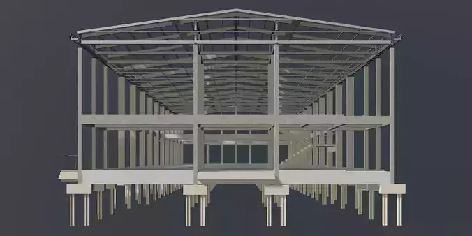Warehouse structure 23-39 3D model