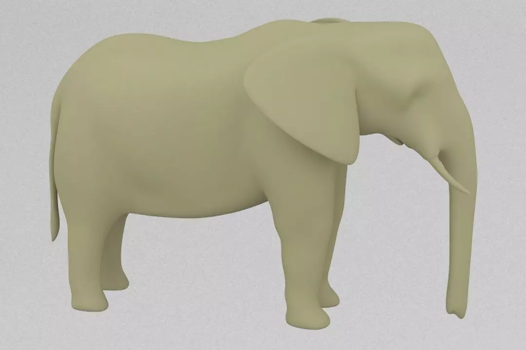 Elephant 3D print model_0