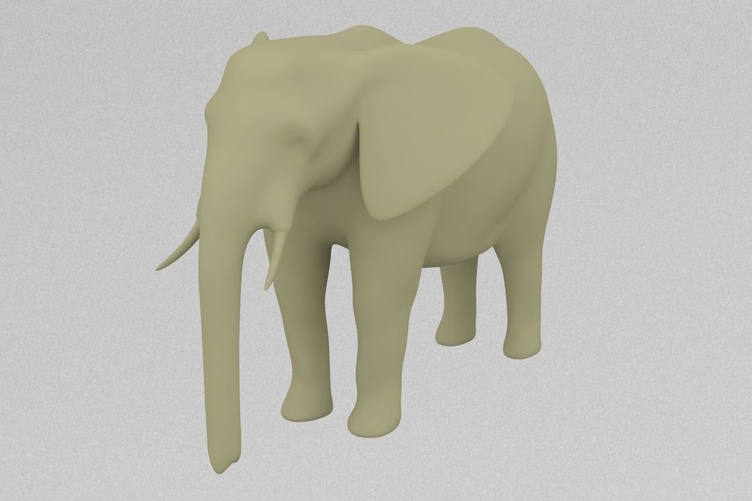 Elephant 3D print model_3