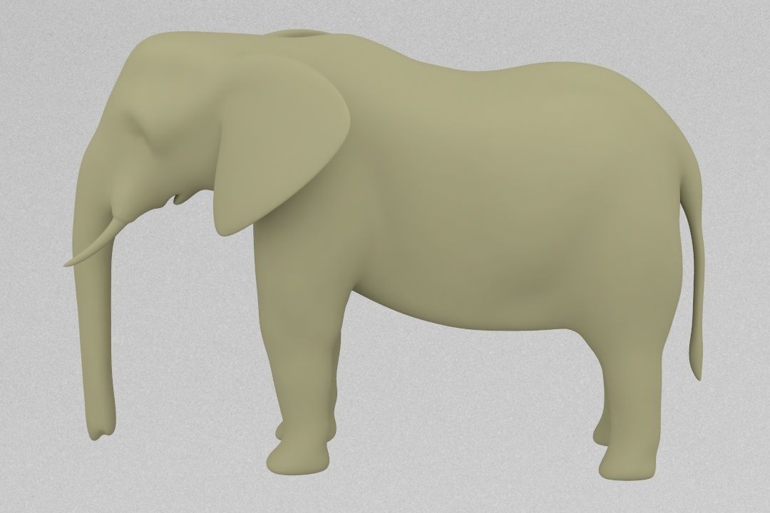 Elephant 3D print model_4