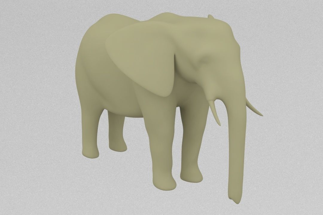 Elephant 3D print model_1