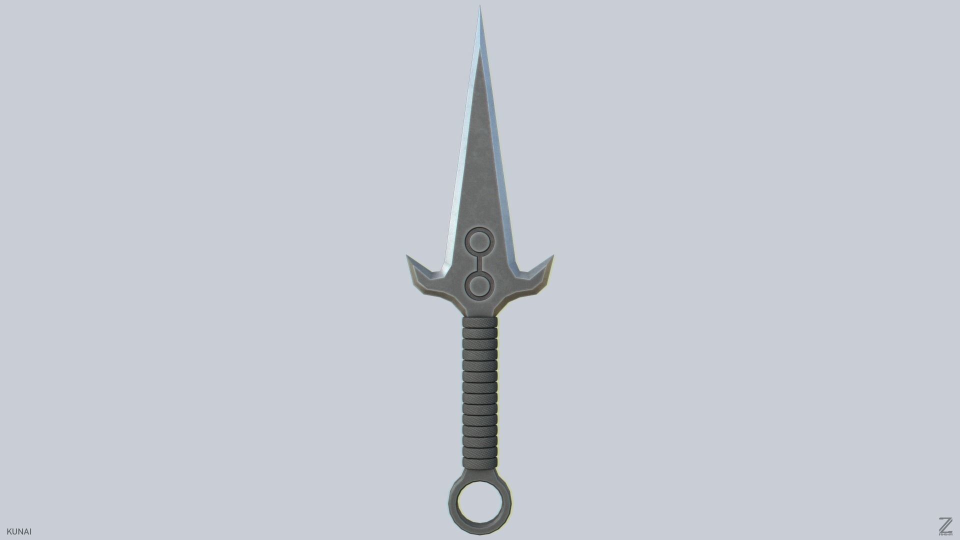 Kunai Low-poly 3D model_1
