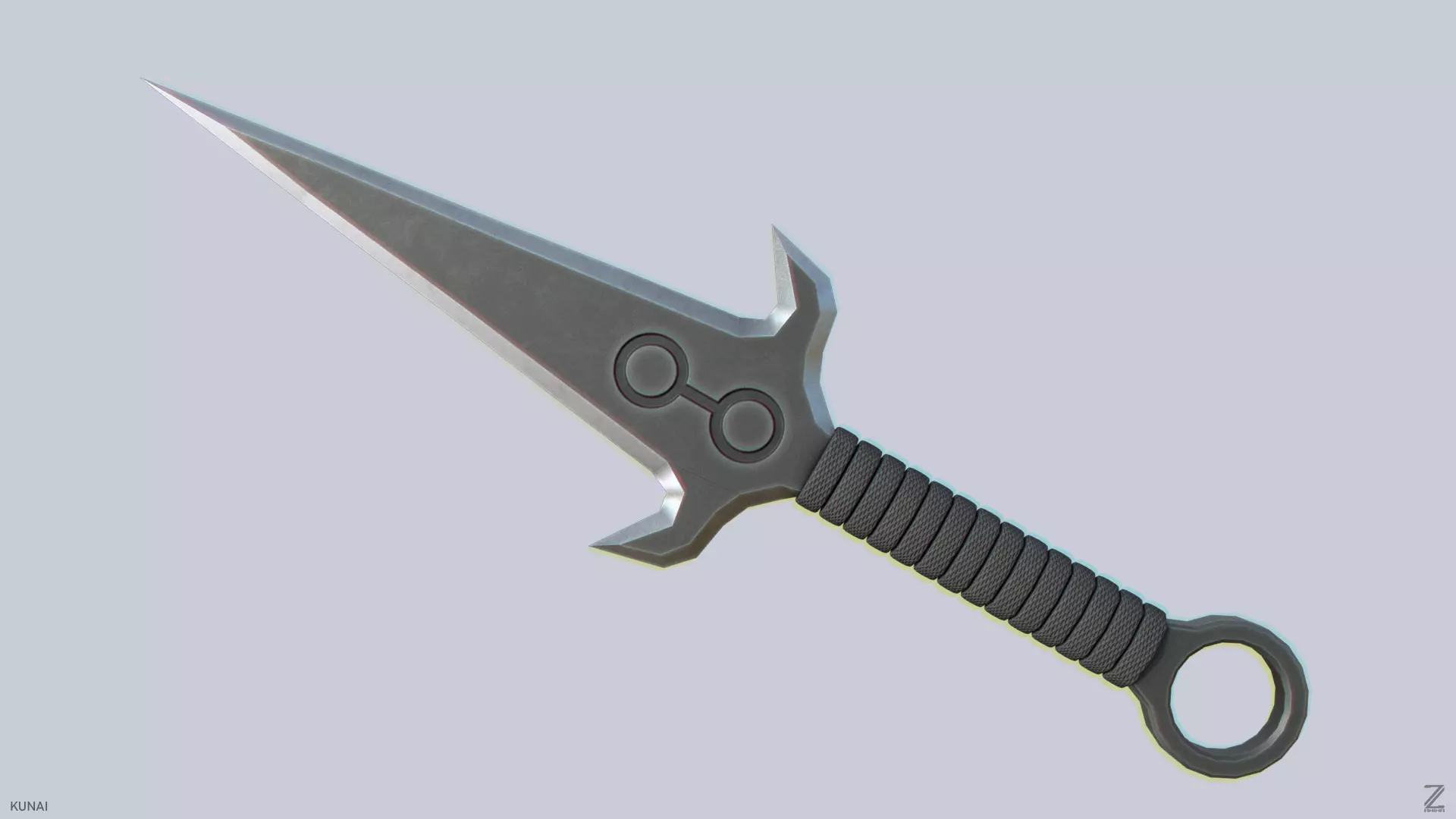 Kunai Low-poly 3D model_0