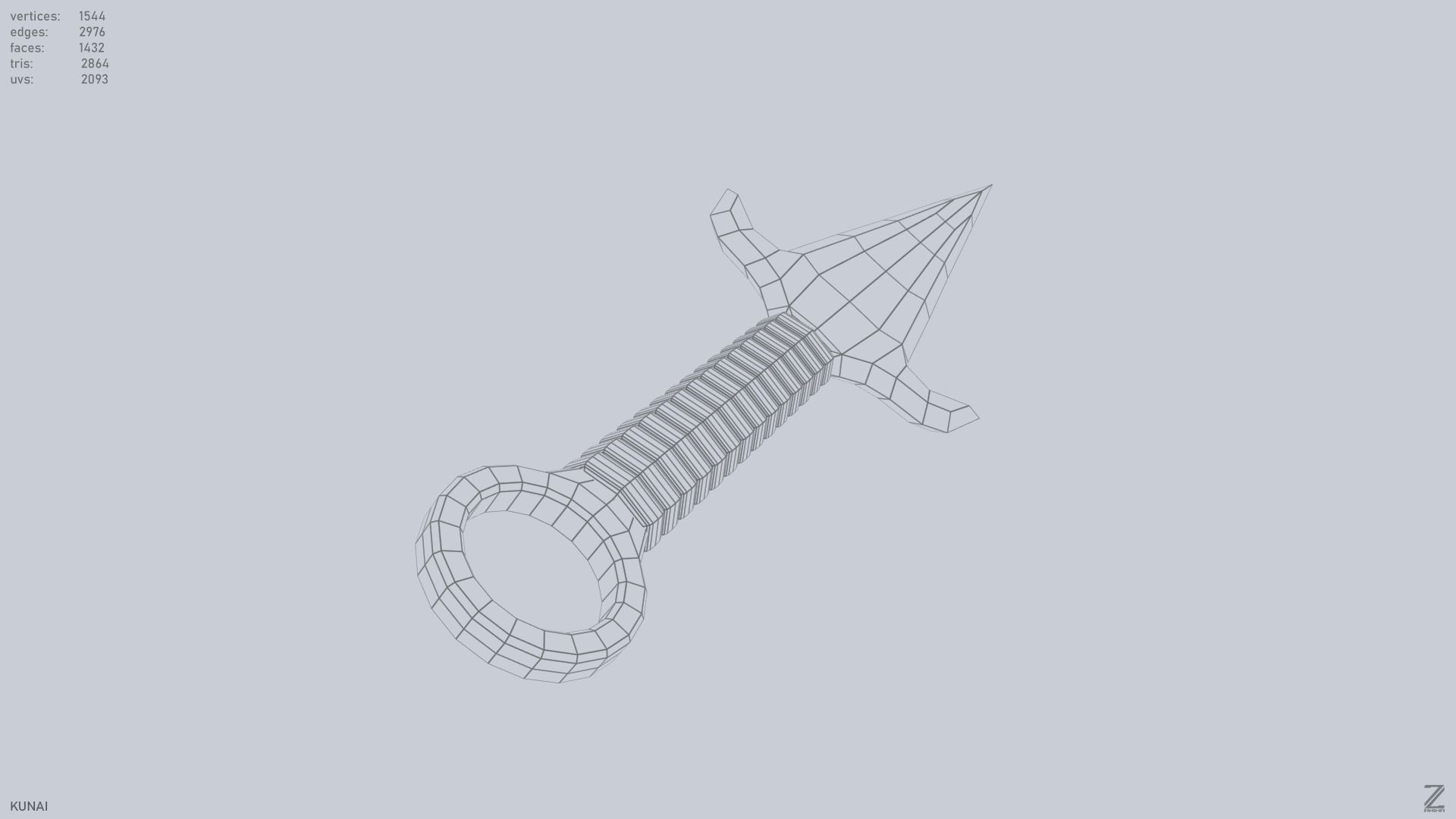 Kunai Low-poly 3D model_14