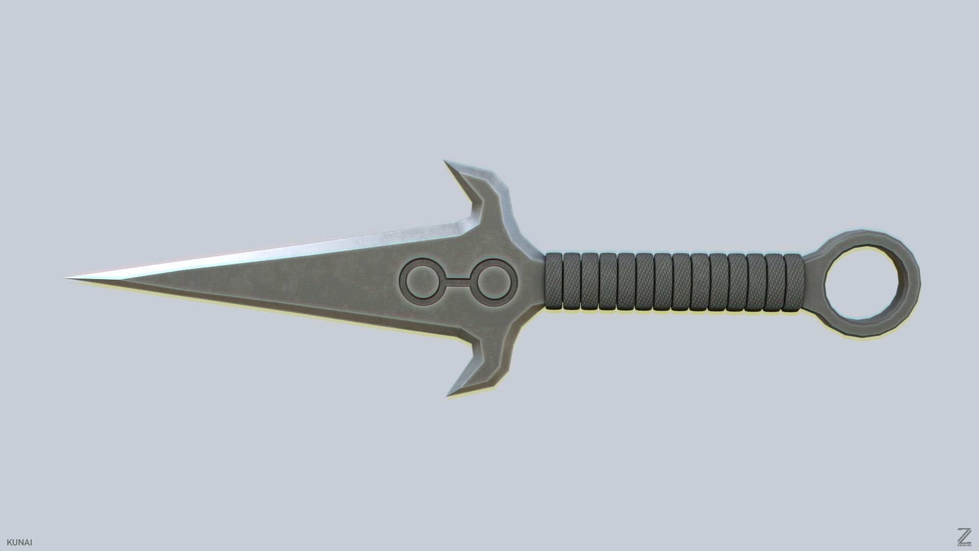 Kunai Low-poly 3D model_5