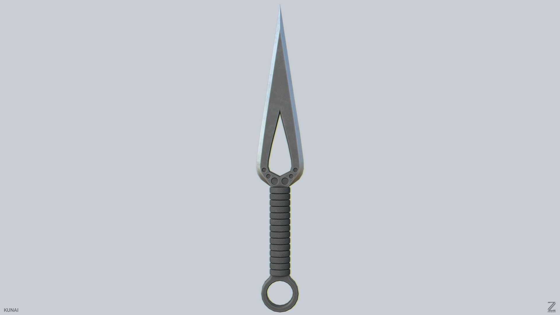 Kunai Low-poly 3D model_1
