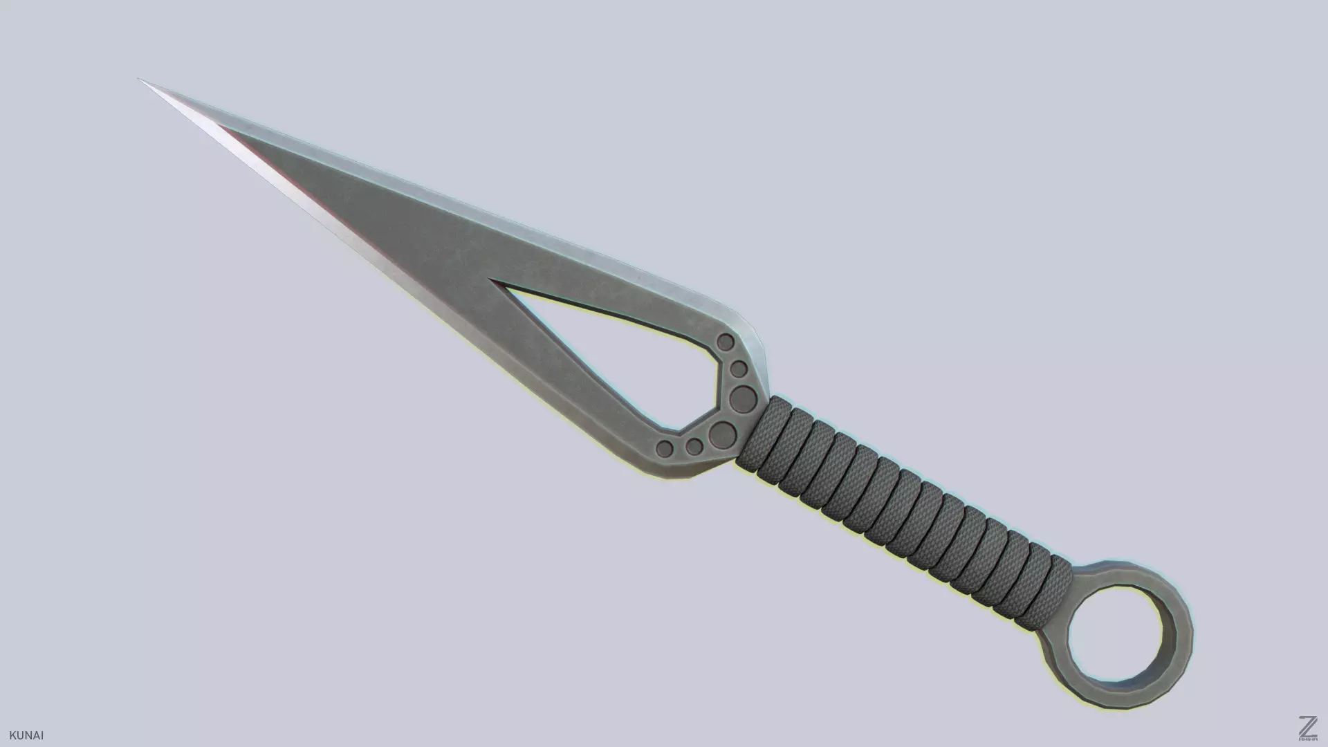 Kunai Low-poly 3D model_0
