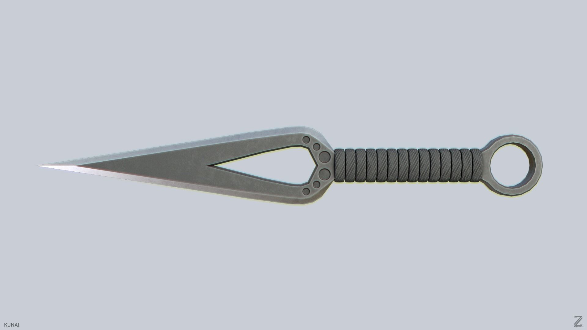 Kunai Low-poly 3D model_4