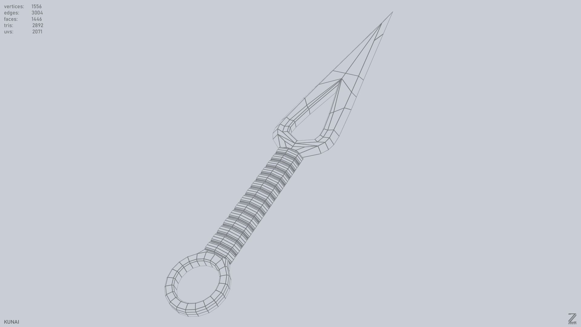 Kunai Low-poly 3D model_13