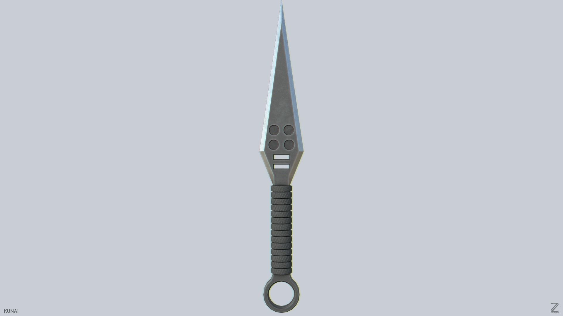 Kunai Low-poly 3D model_7