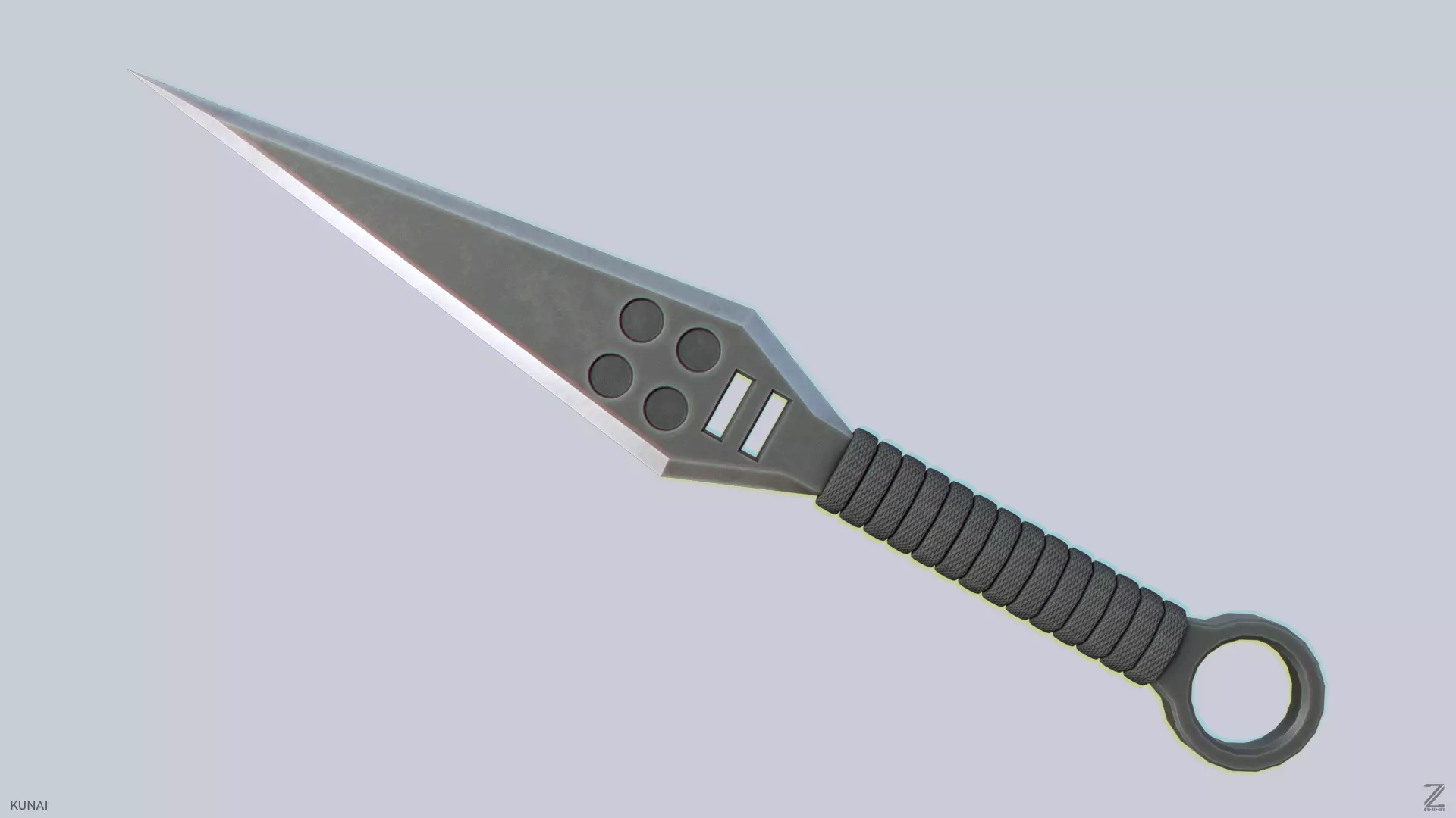 Kunai Low-poly 3D model_0