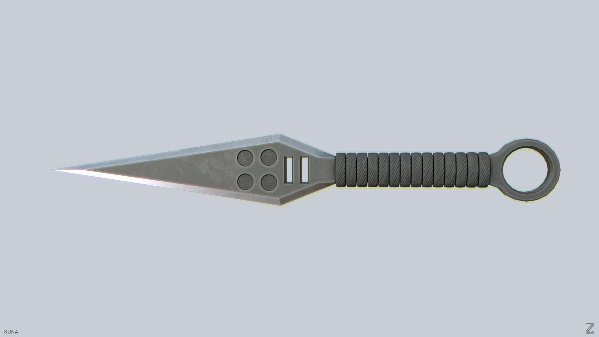 Kunai Low-poly 3D model_5