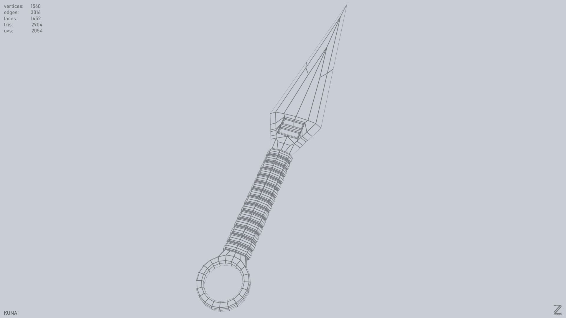 Kunai Low-poly 3D model_13