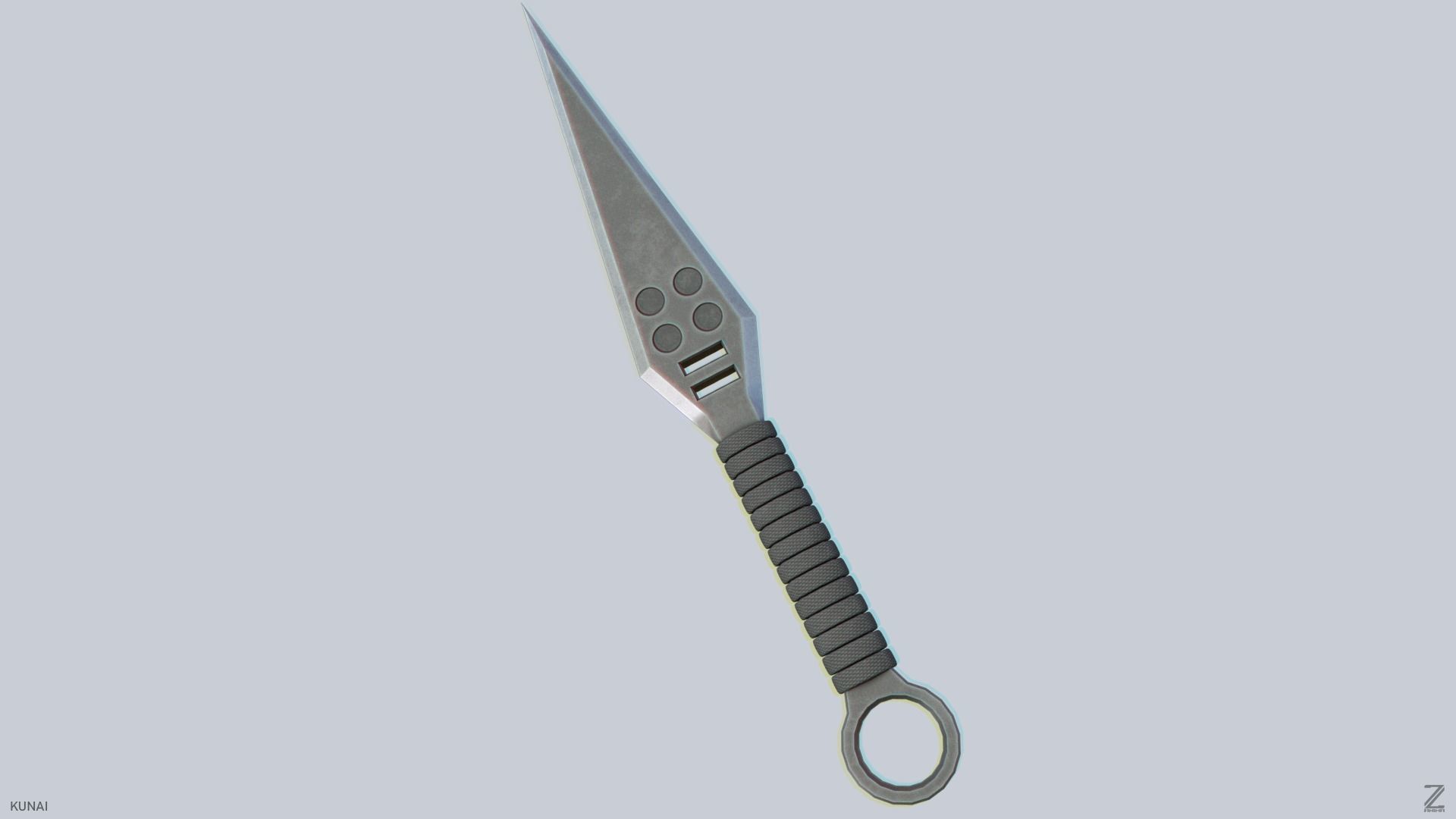 Kunai Low-poly 3D model_4