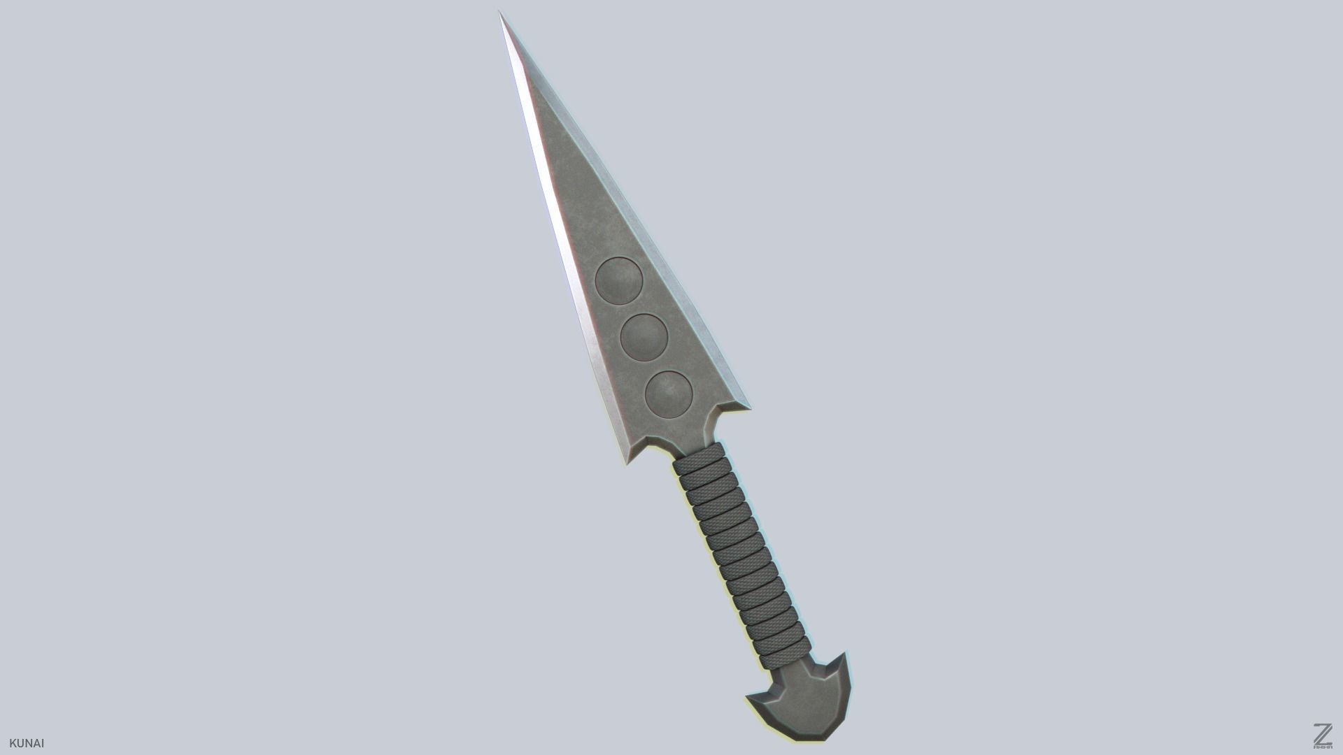Kunai Low-poly 3D model_4